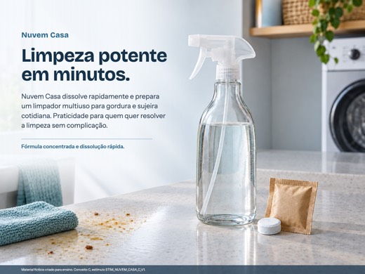 Peça do conceito C: Limpeza potente em minutos.